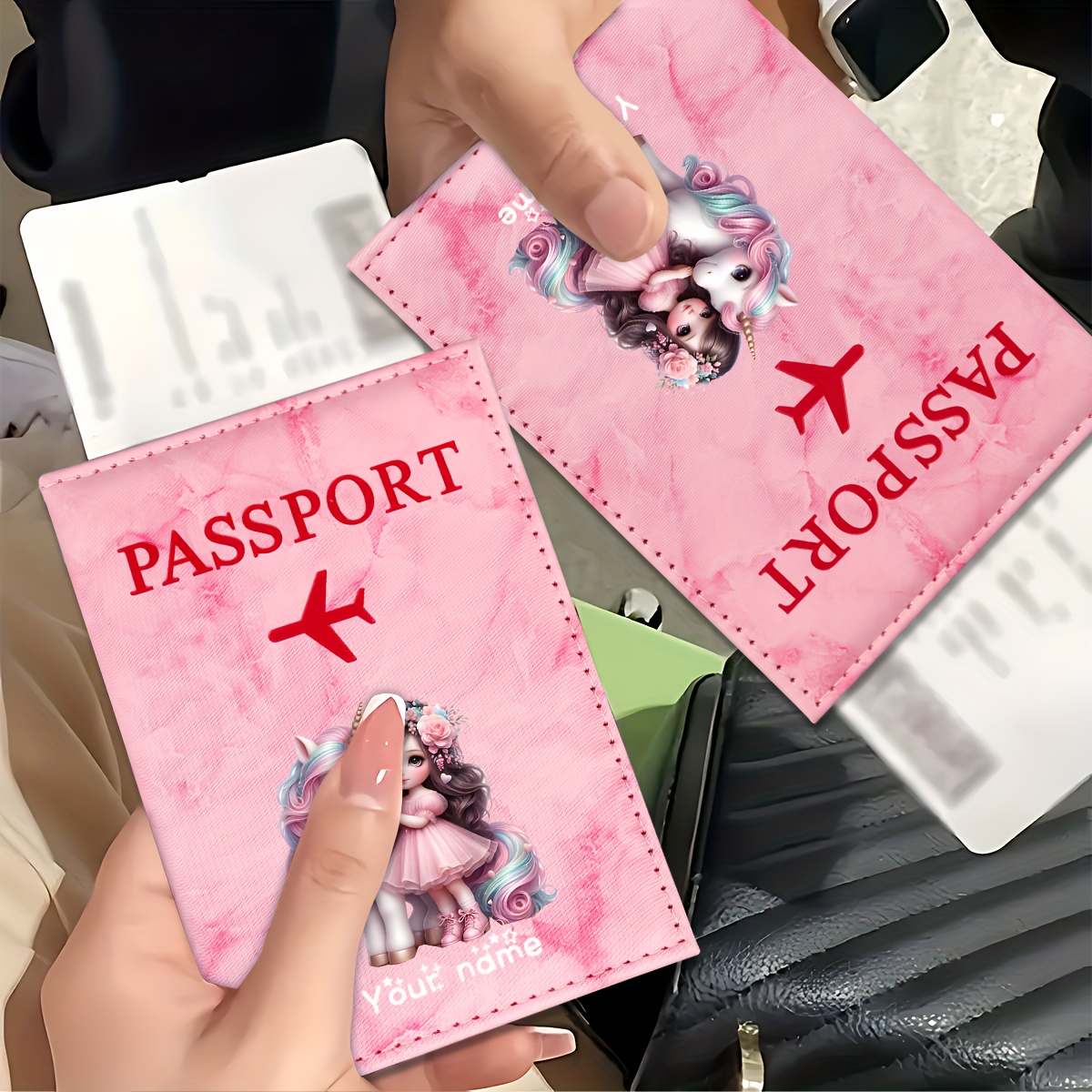 Travel Accessories Gear - Unicorn Girl Pattern PU Passport Holder