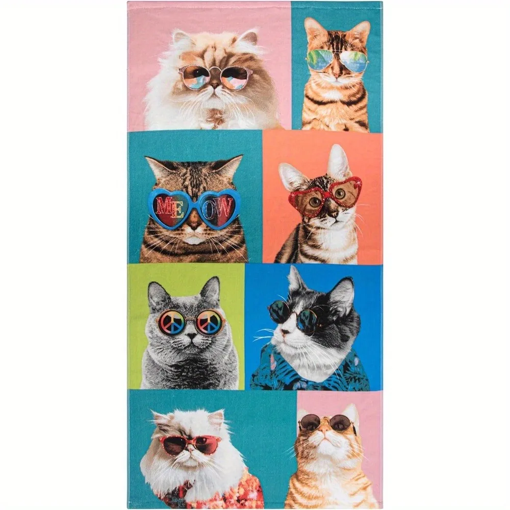 Travel Accessories Ideas - Cool Cat Pattern Extra Large Beach