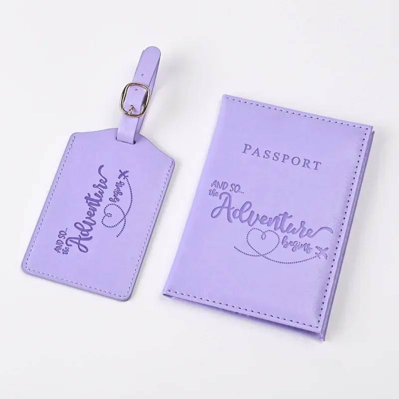 Travel Accessories Gear - New Purple PU Leather Passport Holder