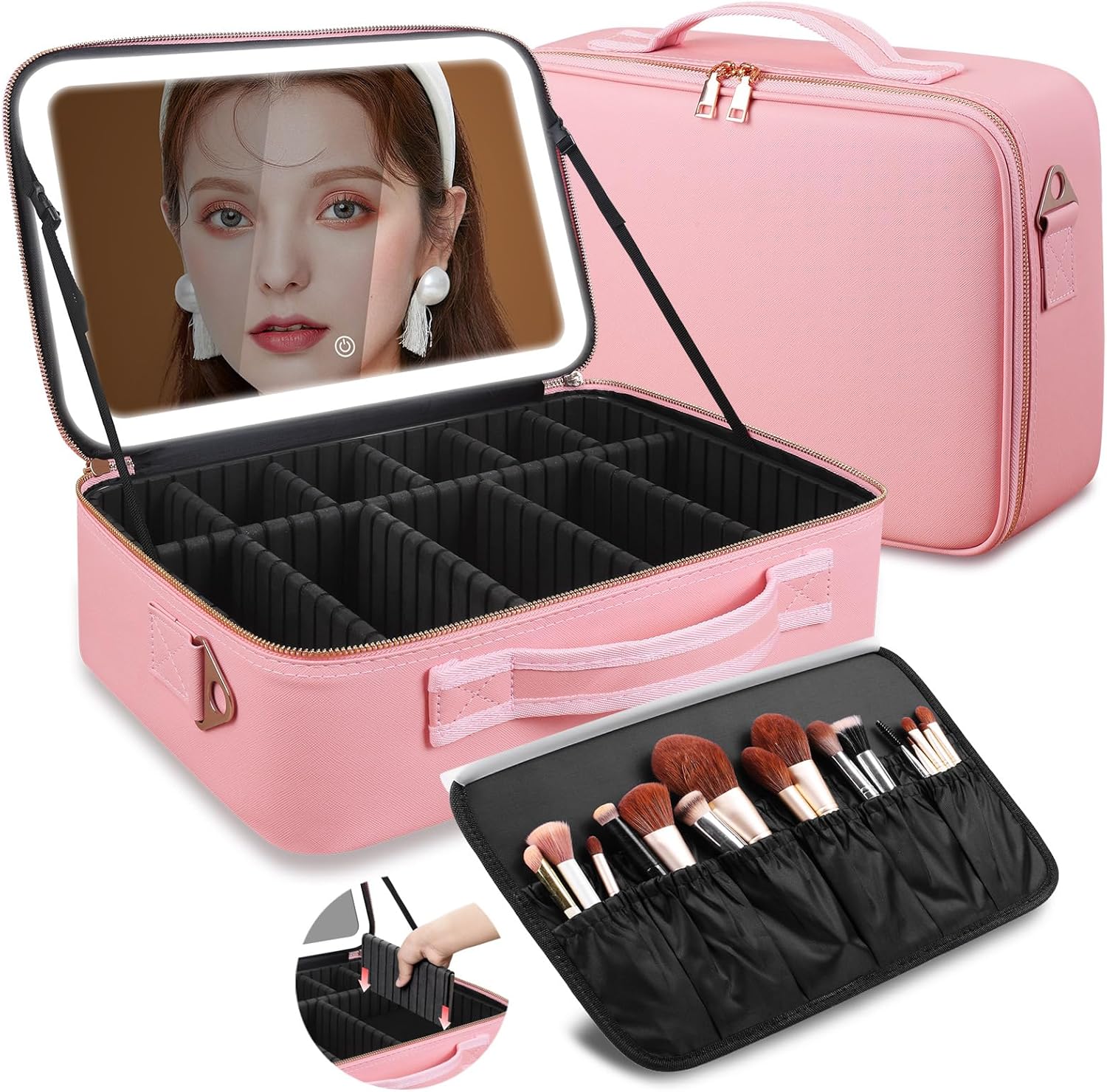 Travel Accessories Toiletries - Large Capacity Makeup Bag 15''X11'' with