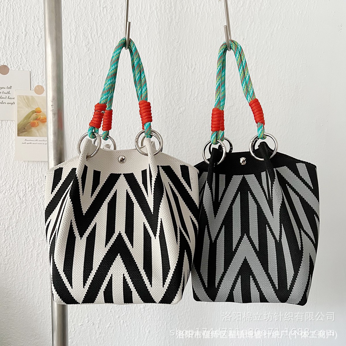 Women's Knitted Handbag Tote B - Travel Accessories Tech 评论和价格
