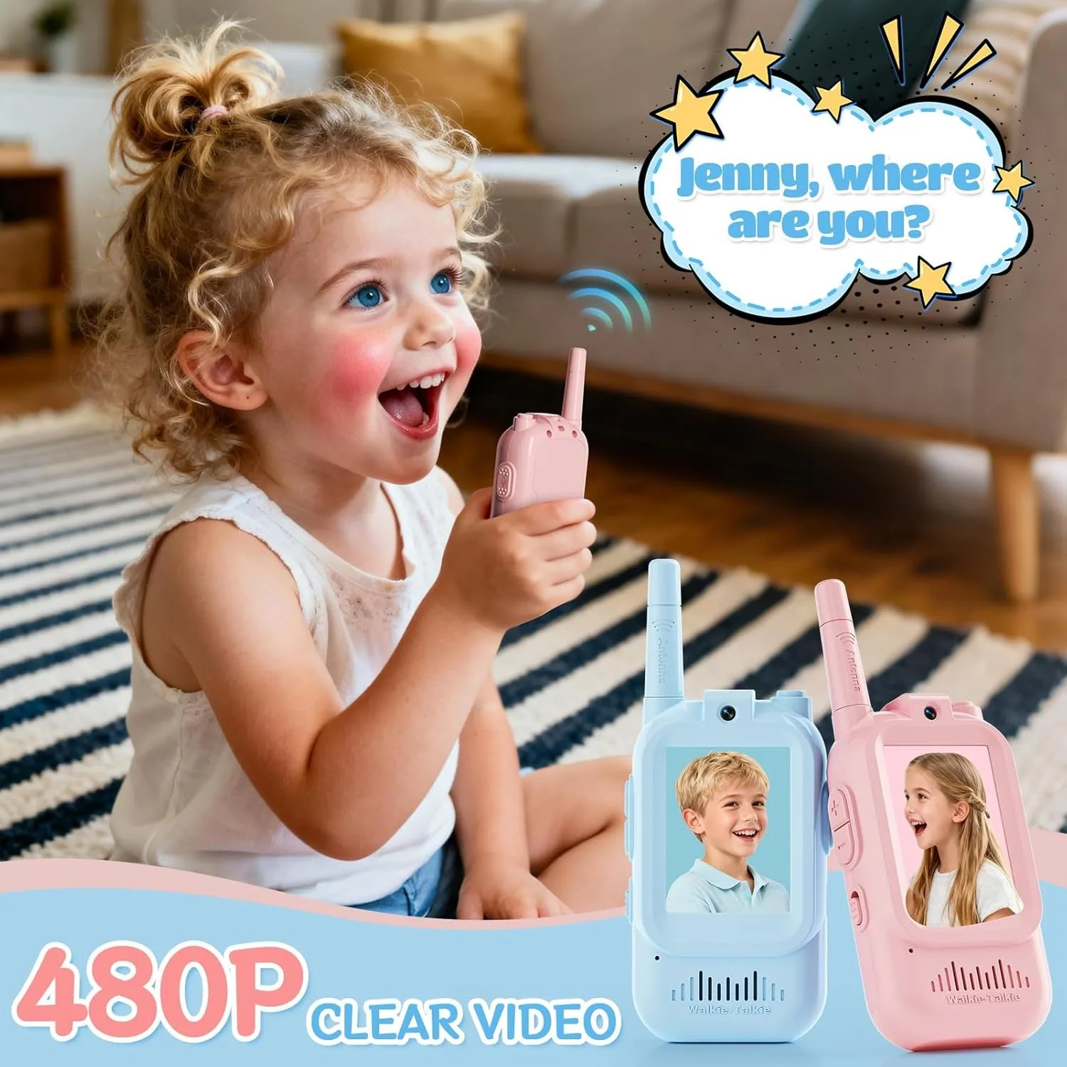 2PCS  Video Walkie Talkies for - Travel Accessories For Toddlers 评论和价格
