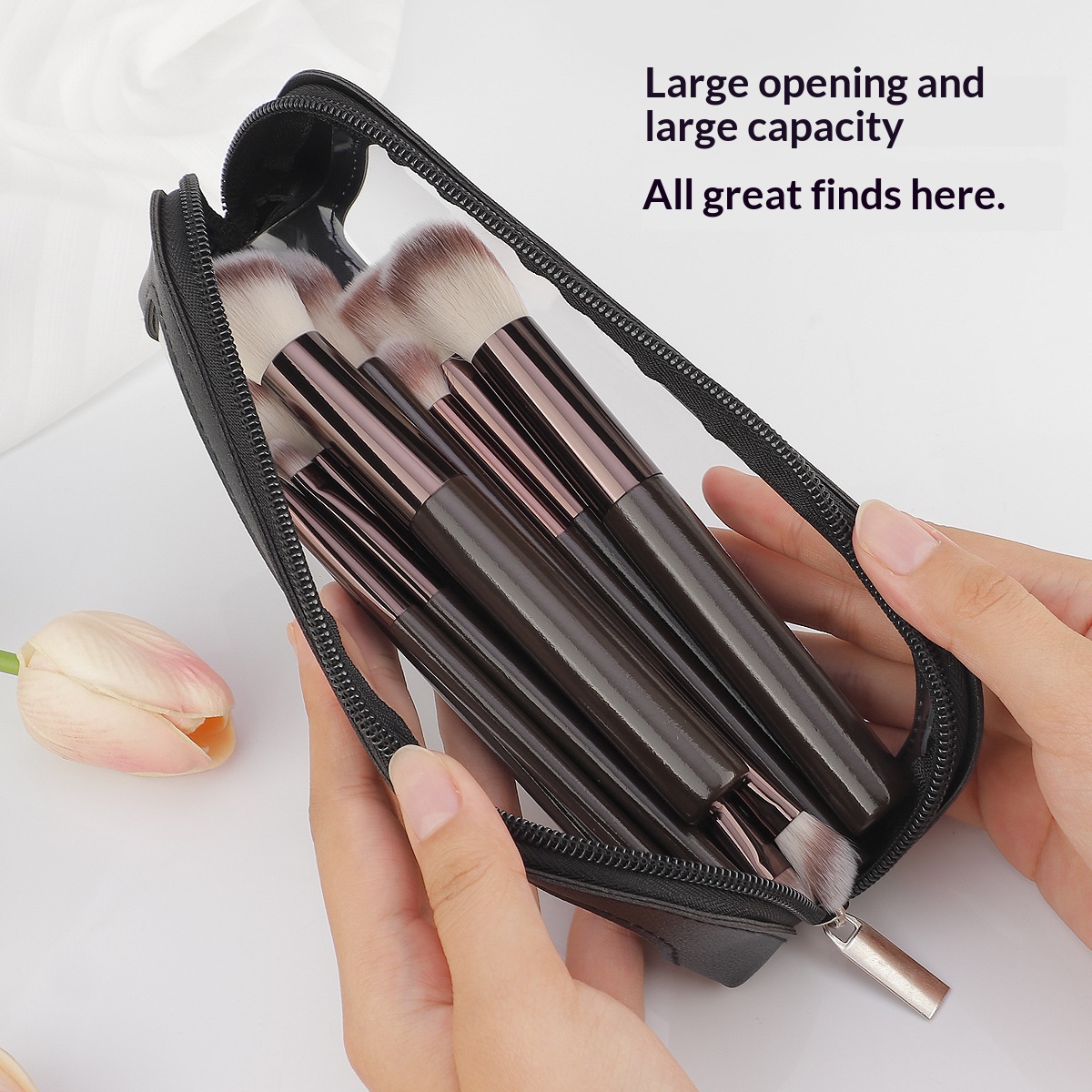 Small Clear PU Leather Travel  - Travel Accessories Toiletries 评论和价格