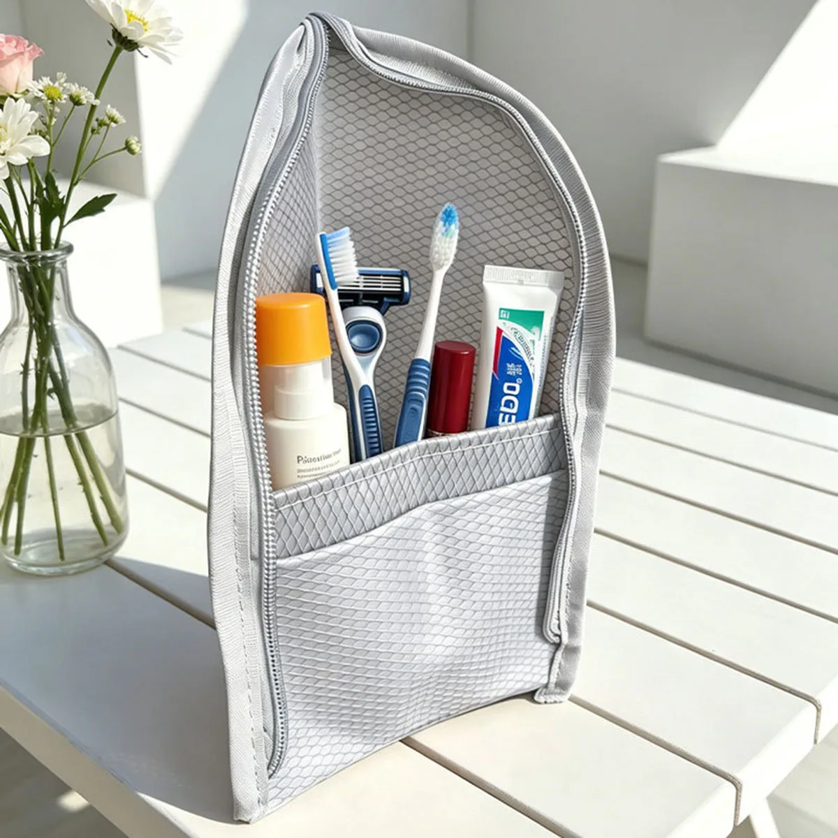Standing Mesh Toiletry Bag for - Travel Accessories Toiletries 评论和价格