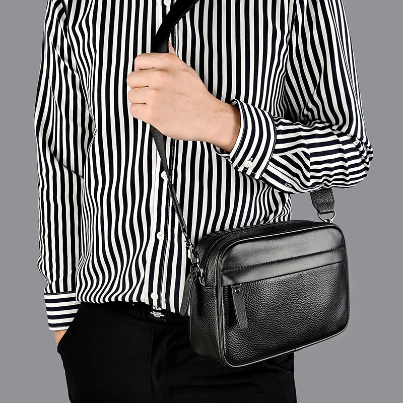 Men's Genuine Leather Shoulder - Travel Accessories Tech 评论和价格