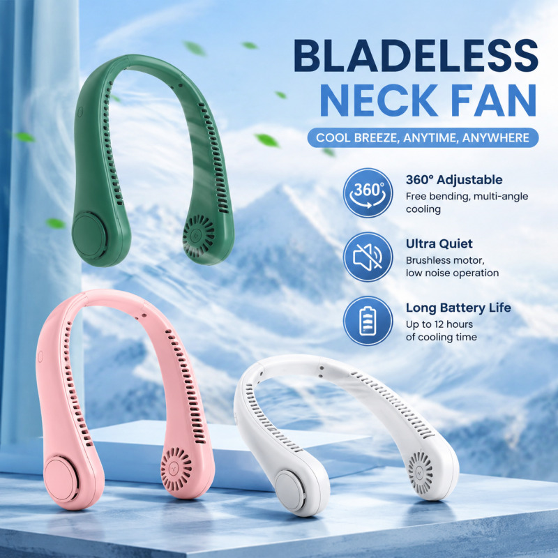 2026 New Bladeless Neck Fan US - Travel Accessories Electronics 评论和价格
