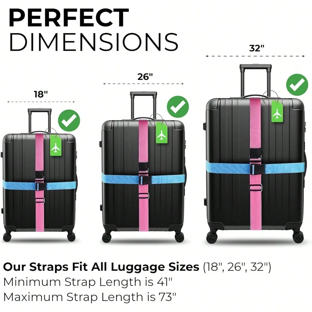 Luggage Strap Set with Luggage - Travel Accessories Gear 评论和价格