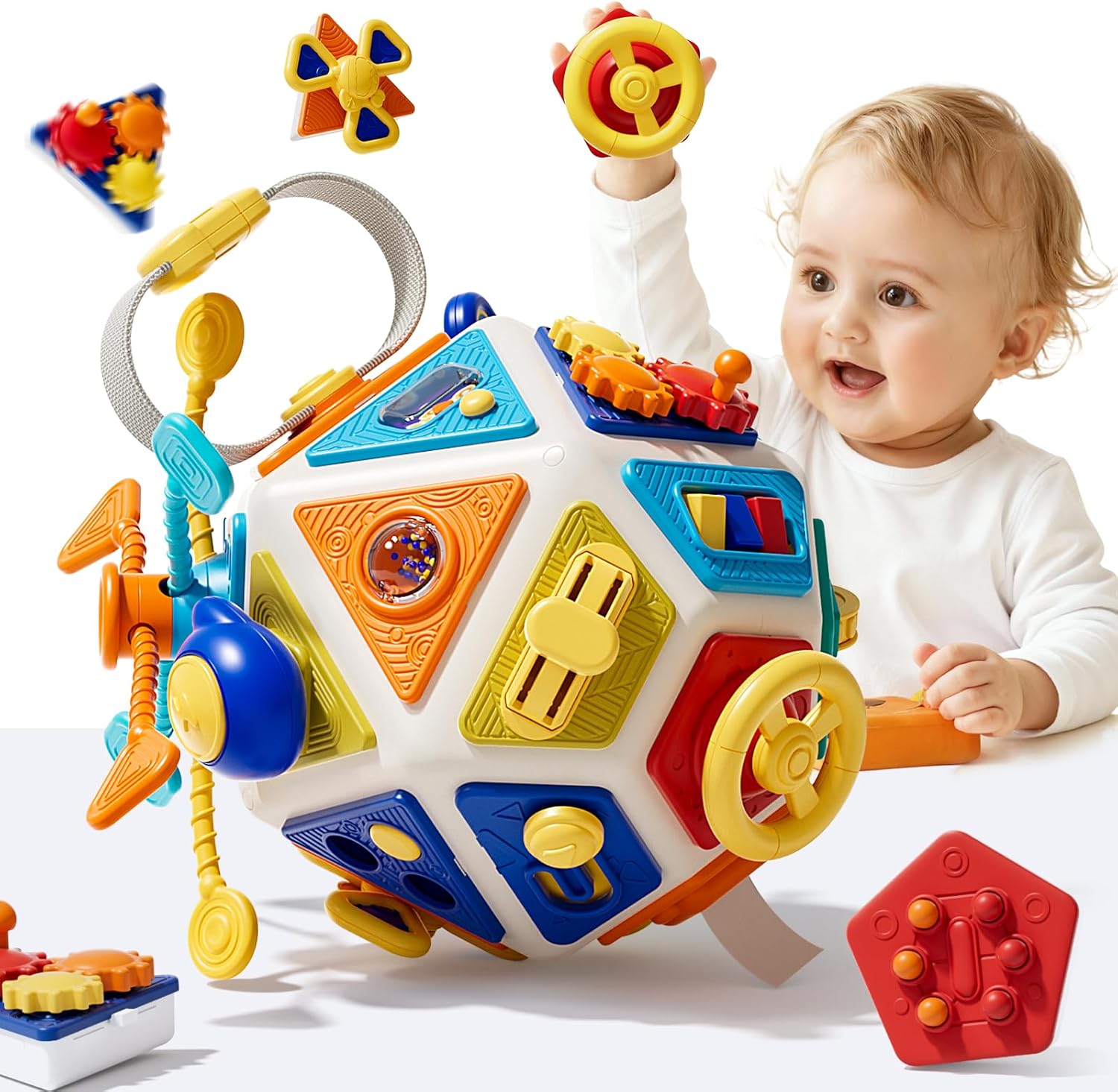 Baby Busy Board Activity Cube  - Travel Accessories For Toddlers 评论和价格