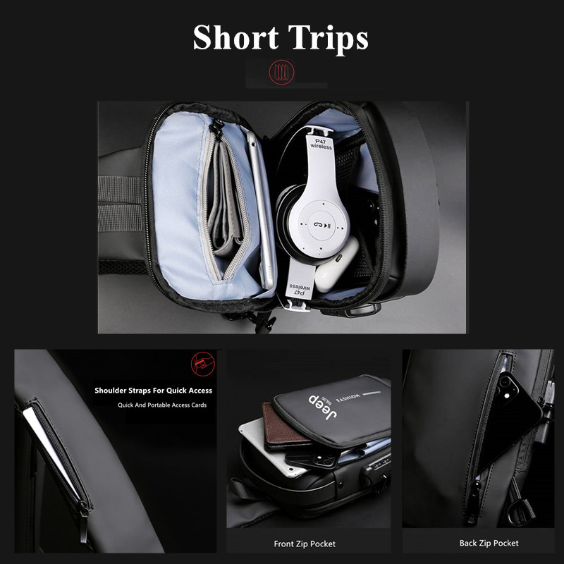 Jeep Buluo Men Anti Theft Slin - Travel Accessories Tech 评论和价格