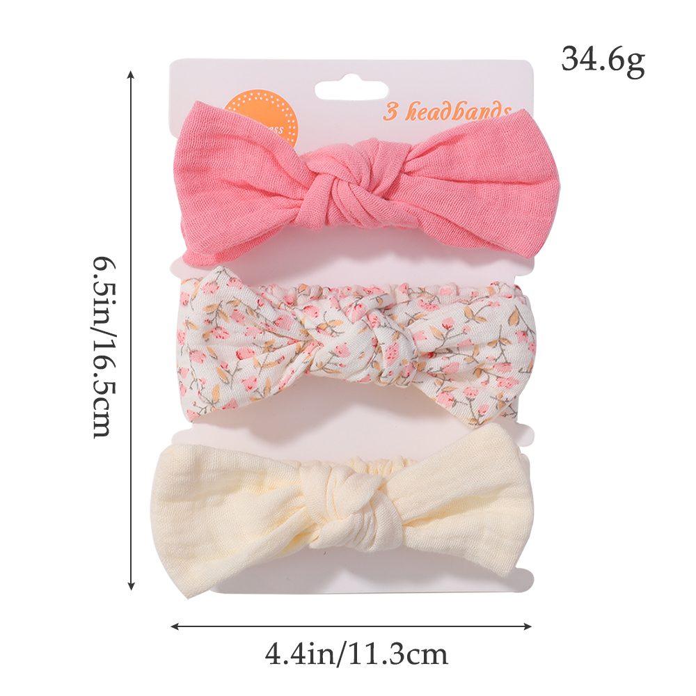 3Pcs/Set Soft Elastic Bows Hea - Travel Accessories For Toddlers 评论和价格