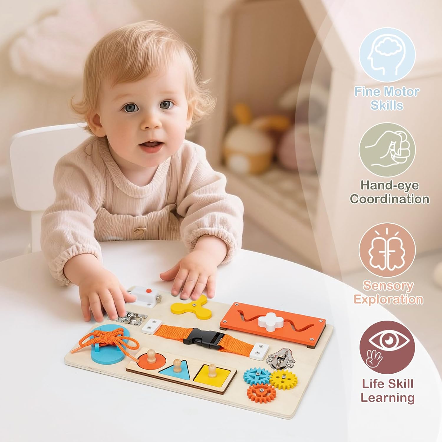 Montessori Busy Board for Todd - Travel Accessories For Toddlers 评论和价格