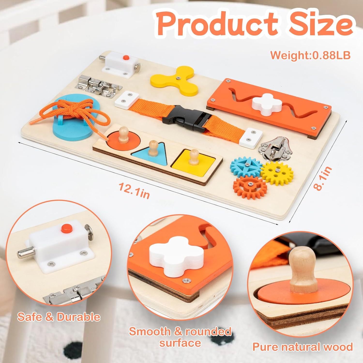 Montessori Busy Board for Todd - Travel Accessories For Toddlers 评论和价格