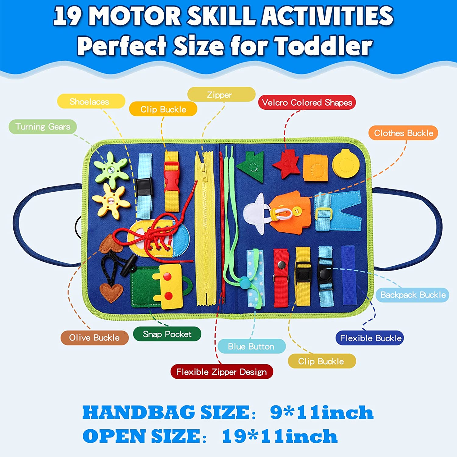 Montessori Busy Board for Todd - Travel Accessories For Toddlers 评论和价格