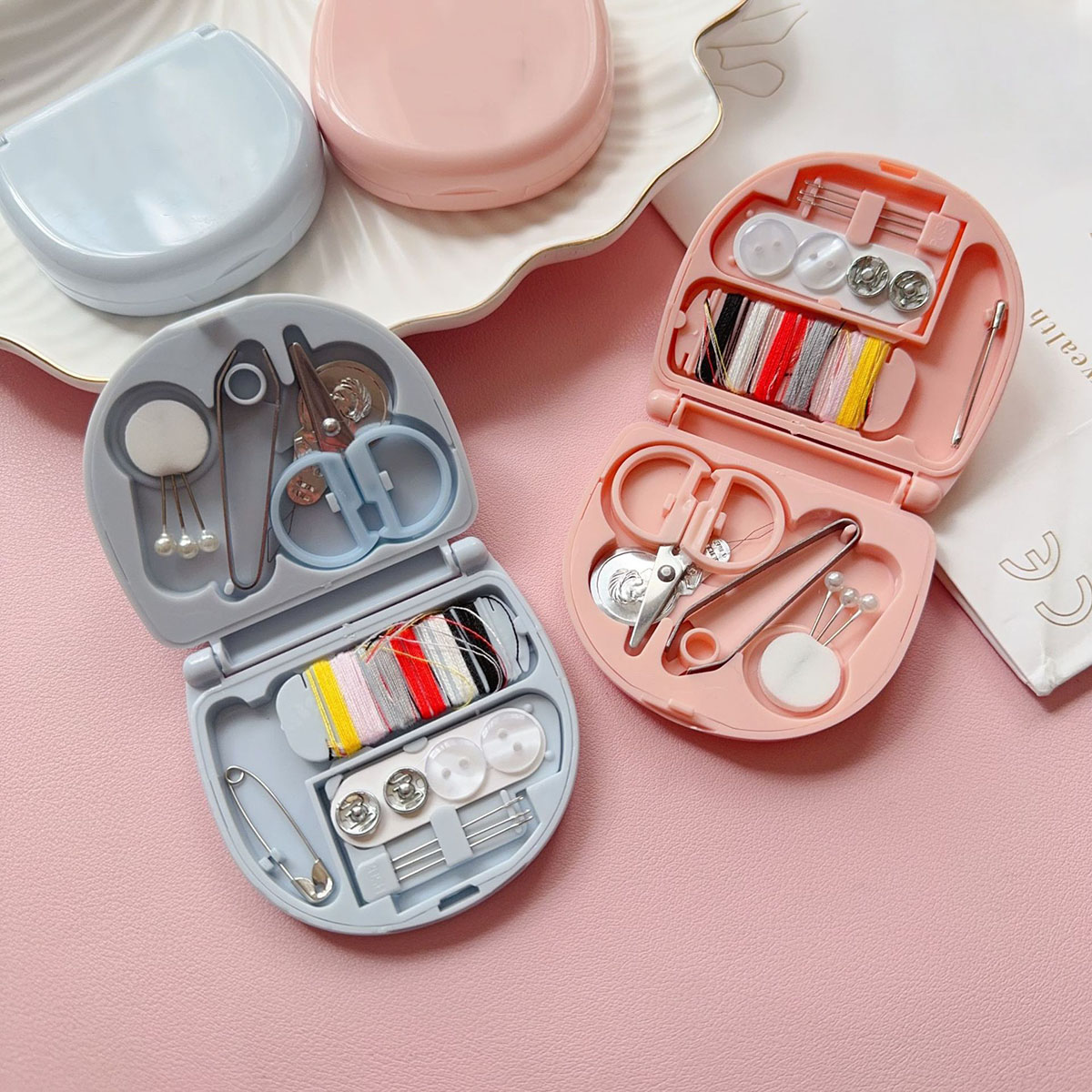 Mini Manual Sewing Machine Kit - Travel Accessories Kit For Men 评论和价格