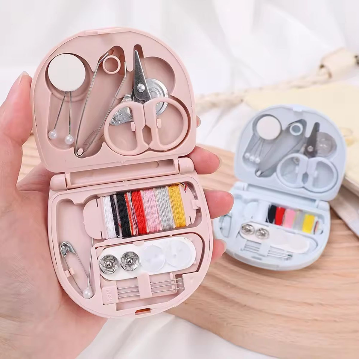 Mini Manual Sewing Machine Kit - Travel Accessories Kit For Men 评论和价格