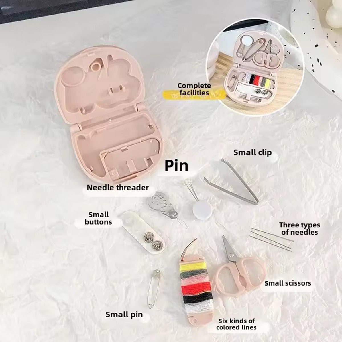 Mini Manual Sewing Machine Kit - Travel Accessories Kit For Men 评论和价格