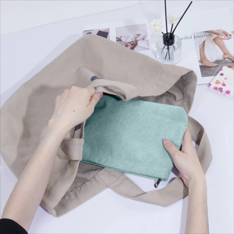 Corduroy Travel Cosmetic Bag P - Travel Accessories Toiletries 评论和价格