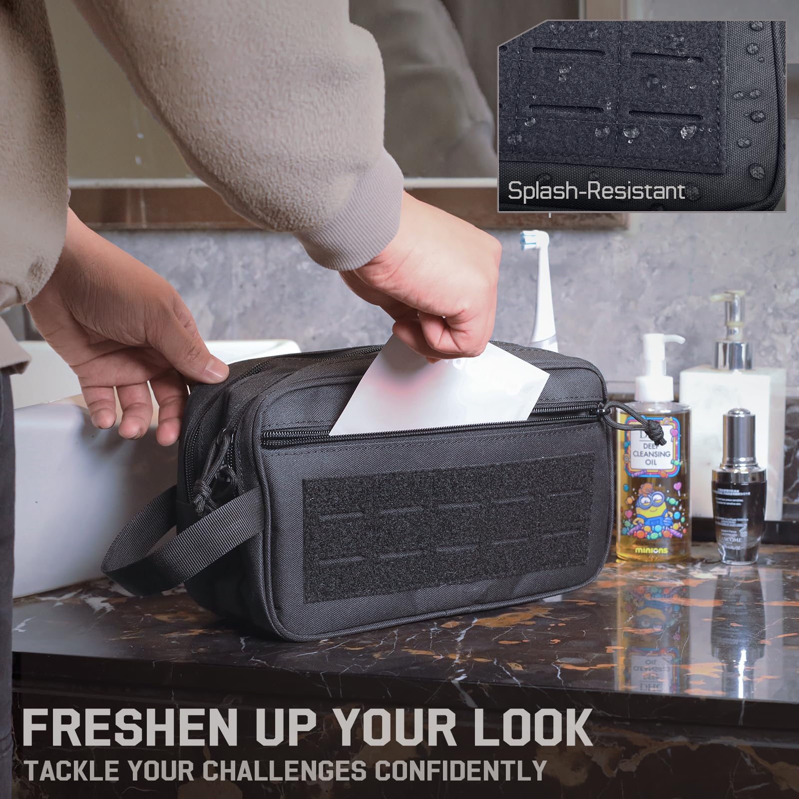 Tactical Toiletry Bag for Men, - Travel Accessories Kit For Men 评论和价格