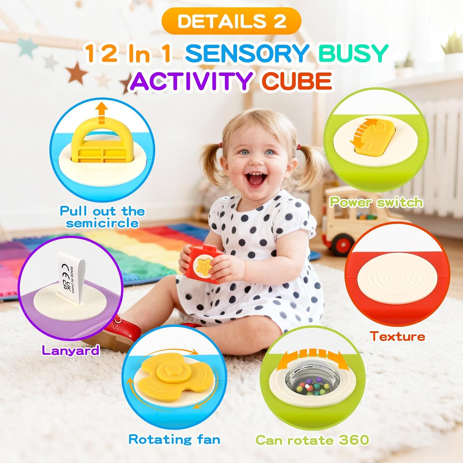Montessori Activity Cube Busy  - Travel Accessories For Toddlers 评论和价格