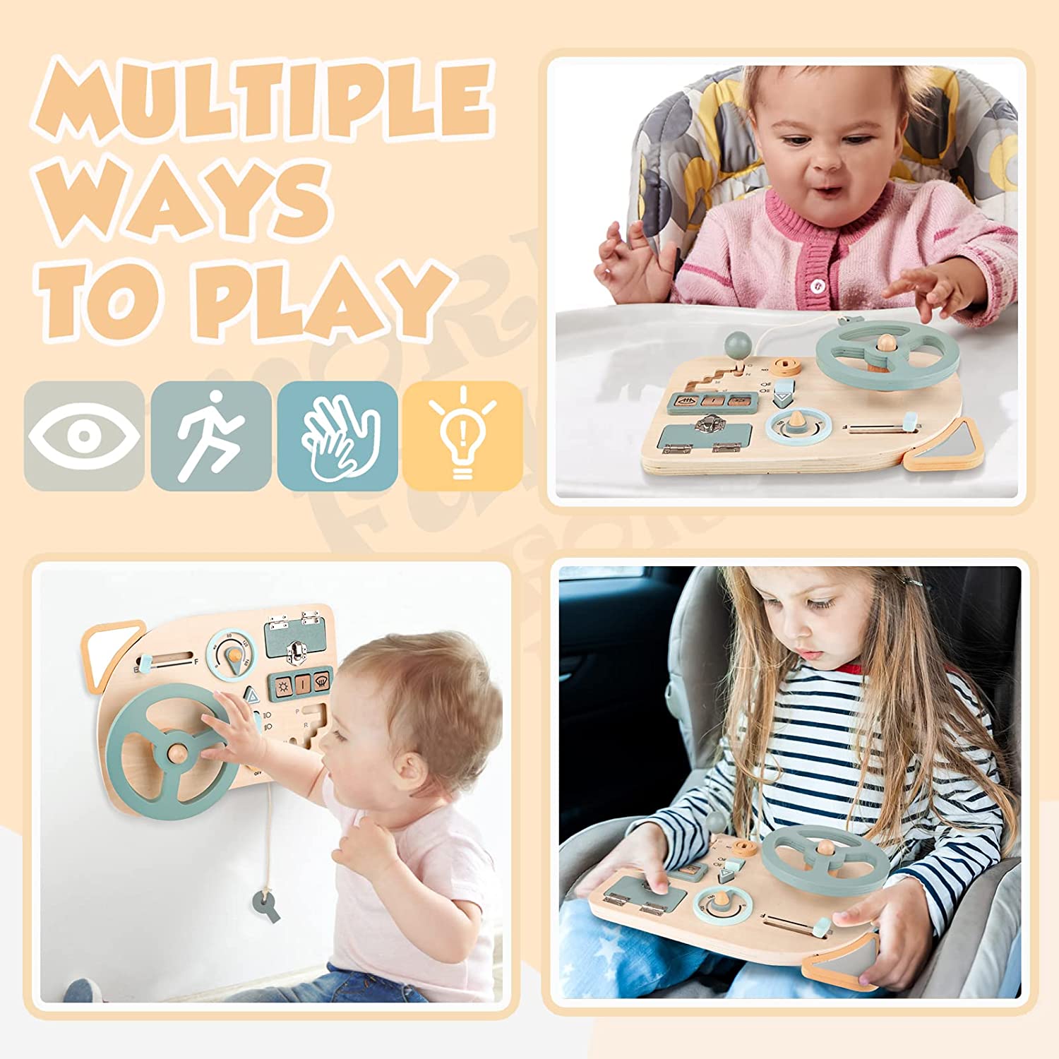 Montessori Toy Steering Wheel  - Travel Accessories For Toddlers 评论和价格