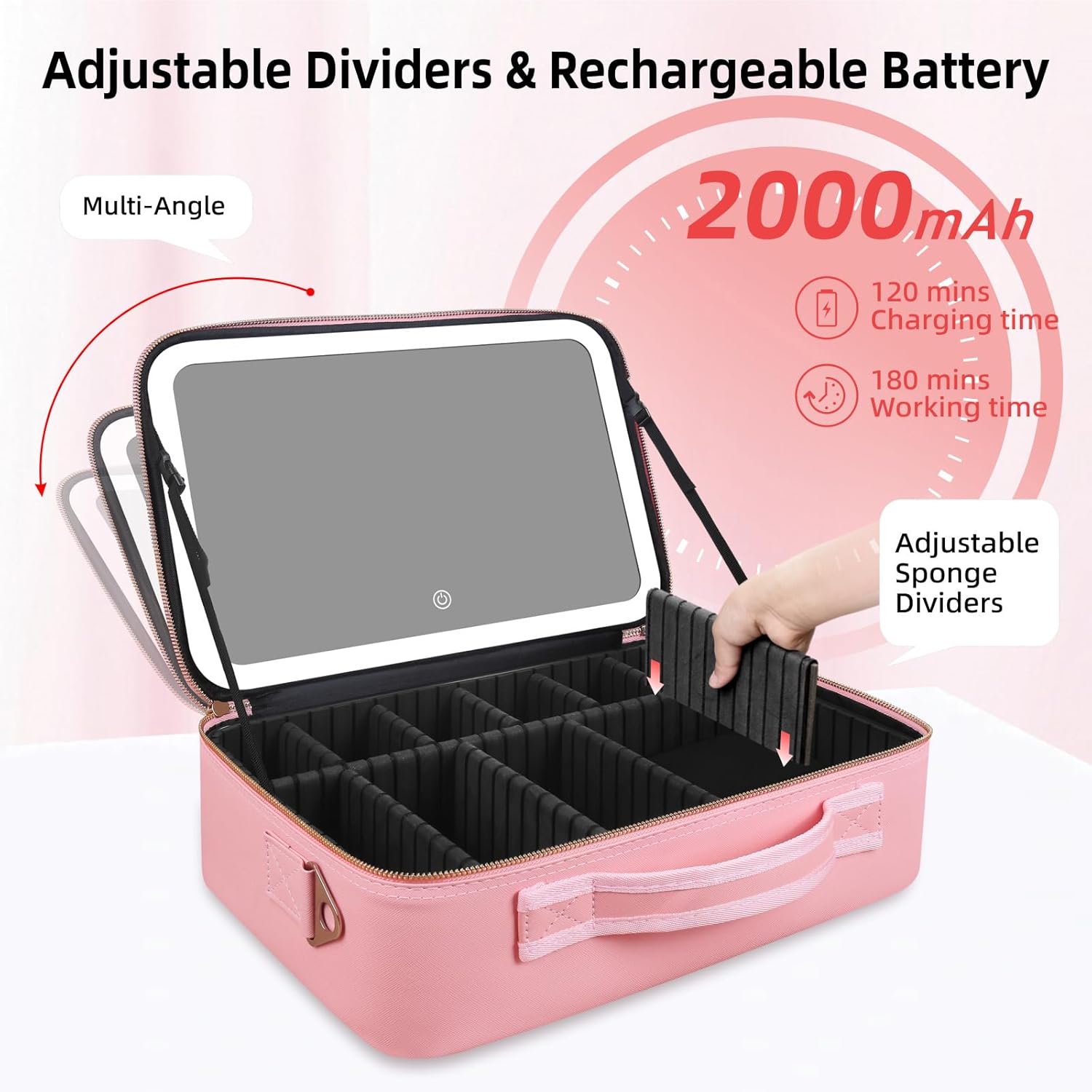 Large Capacity Makeup Bag 15'' - Travel Accessories Toiletries 评论和价格