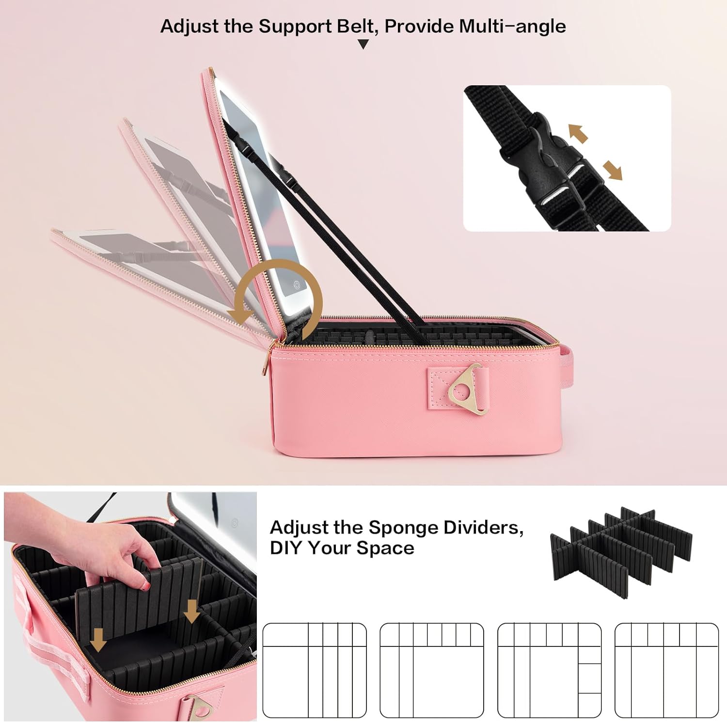 Large Capacity Makeup Bag 15'' - Travel Accessories Toiletries 评论和价格